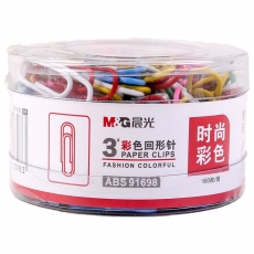 晨光(M&G)办公用3号彩色回形针PVC筒装 ABS91698  9盒/组